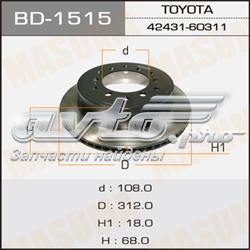 BD1515 Masuma disco do freio traseiro