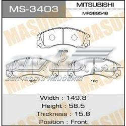 MS3403 Masuma sapatas do freio dianteiras de disco