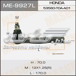 53560T0AA12 Honda ponta externa da barra de direção