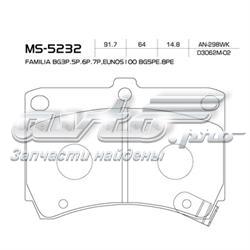 Передние тормозные колодки MS5232 Masuma