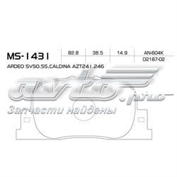 Задние тормозные колодки MS1431 Masuma