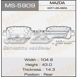 MS5909 Masuma sapatas do freio traseiras de disco