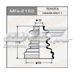 Пыльники ШРУСов задней полуоси, комплект MFS2152 Masuma
