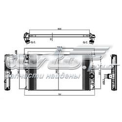 Radiador de esfriamento de motor 58412 NRF