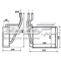 Радіатор опалювача салону 54231 NRF