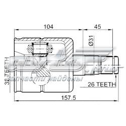 ШРУС внутренний передний 101007 HDE