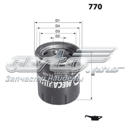 Filtro de aceite motor ELH4328 MECAFILTER