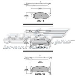 Передние тормозные колодки ELT521 Friction Master