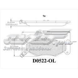 Передние тормозные колодки ELT522 Friction Master