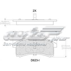 1251OO27 General Motors sapatas do freio dianteiras de disco