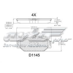 MKD1145 Friction Master sapatas do freio dianteiras de disco