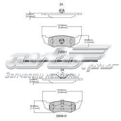 ELT658 Friction Master sapatas do freio traseiras de disco