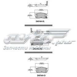 MKD540 Friction Master sapatas do freio traseiras de disco