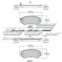 ELT856 Friction Master sapatas do freio dianteiras de disco