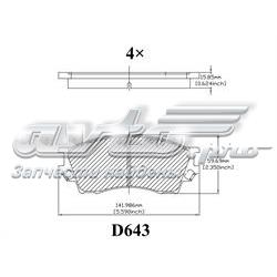 MKD643 Friction Master sapatas do freio dianteiras de disco