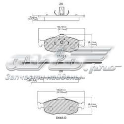 Sapatas do freio dianteiras de disco MKD648 Friction Master