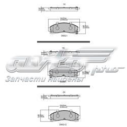 MKD652 Friction Master sapatas do freio dianteiras de disco