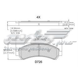 Передние тормозные колодки MKD726 Friction Master