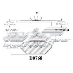 MKD768 Friction Master sapatas do freio dianteiras de disco