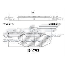 Передние тормозные колодки MKD793 Friction Master