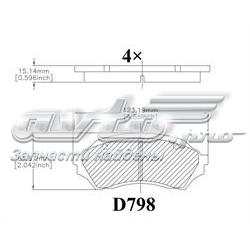 Sapatas do freio dianteiras de disco MKD798 Friction Master