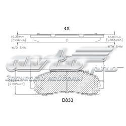 Передние тормозные колодки MKD833 Friction Master