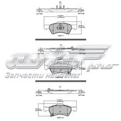 MKD857 Friction Master sapatas do freio dianteiras de disco