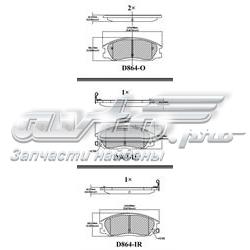 MKD864 Friction Master sapatas do freio dianteiras de disco