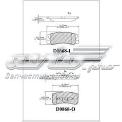 Задние тормозные колодки MKD868 Friction Master