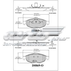 MKD869 Friction Master sapatas do freio dianteiras de disco