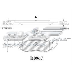 Задние тормозные колодки MKD967 Friction Master