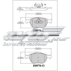 MKD970 Friction Master sapatas do freio dianteiras de disco