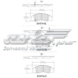 MKD1074 Friction Master sapatas do freio dianteiras de disco