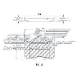 Передние тормозные колодки MKD1121 Friction Master