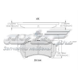 MKD1164 Friction Master sapatas do freio dianteiras de disco
