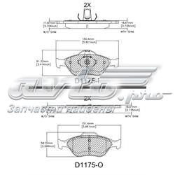 MKD1175 Friction Master sapatas do freio dianteiras de disco