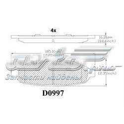 MKD997 Friction Master sapatas do freio dianteiras de disco