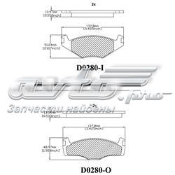 MKD280 Friction Master sapatas do freio dianteiras de disco