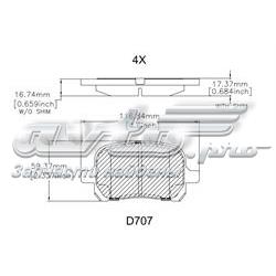 CMX707 Friction Master sapatas do freio dianteiras de disco