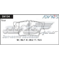 Купить SN134 Advics Колодки тормозные задние, дисковые