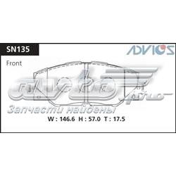 Передние тормозные колодки SN135 Advics