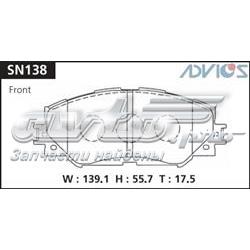 Купить SN138 Advics Колодки тормозные