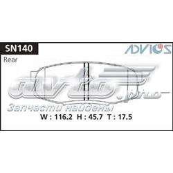 Купить SN140 Advics Колодки тормозные задние, дисковые