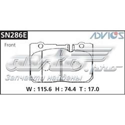 SN286E Advics sapatas do freio dianteiras de disco