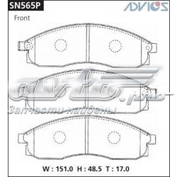 SN565P Advics sapatas do freio dianteiras de disco