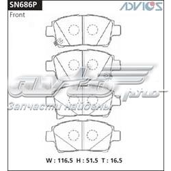 SN686P Advics sapatas do freio dianteiras de disco