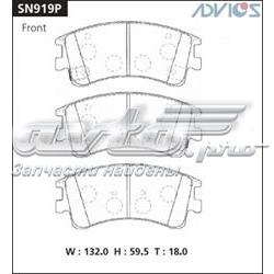 SN919P Advics sapatas do freio dianteiras de disco