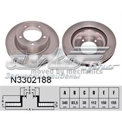 Тормоз дисковый передний Nipparts N3302188 цена, от 64.25 USD