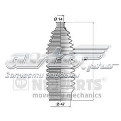 J2843011 Nipparts bota de proteção direita do mecanismo de direção (de cremalheira)