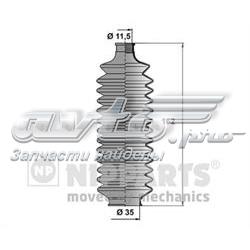 J2845005 Nipparts bota de proteção do mecanismo de direção (de cremalheira)